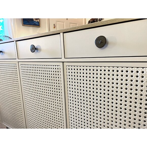 Pottery Barn Cast Iron Button Drawer Knobs Set of 5 - Picture 9 of 9